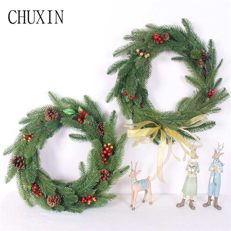 

Christmas artificial pine needle garland DIY home door wall hanging decorative garland wedding supplies Christmas day decoration