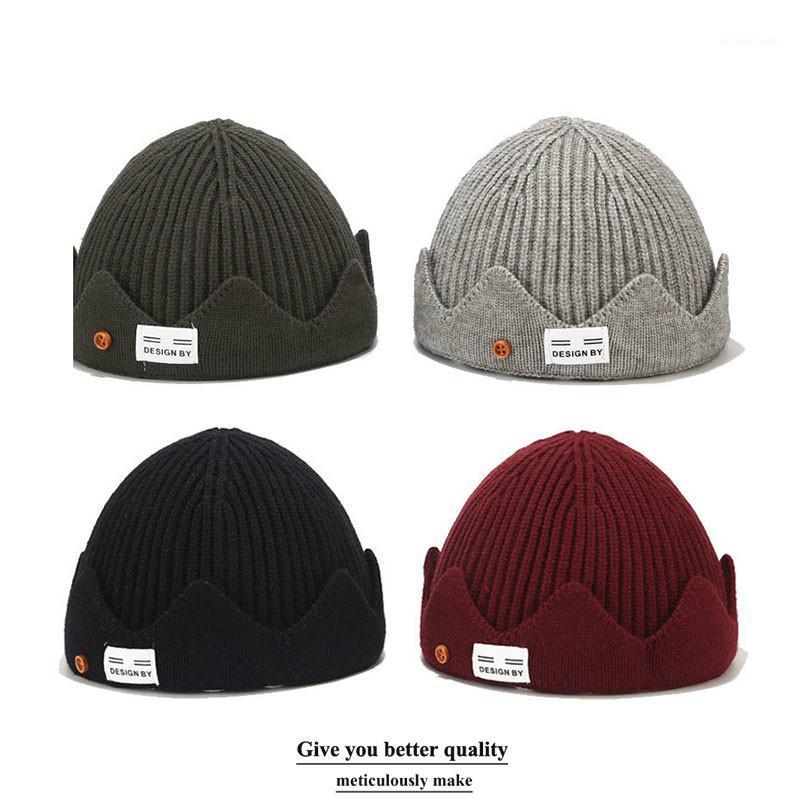

Men Knitted Hat Beanie Skullcap Sailor Cap Cuff Brimless Retro Navy Style Beanie Hat winter hats for men gift1