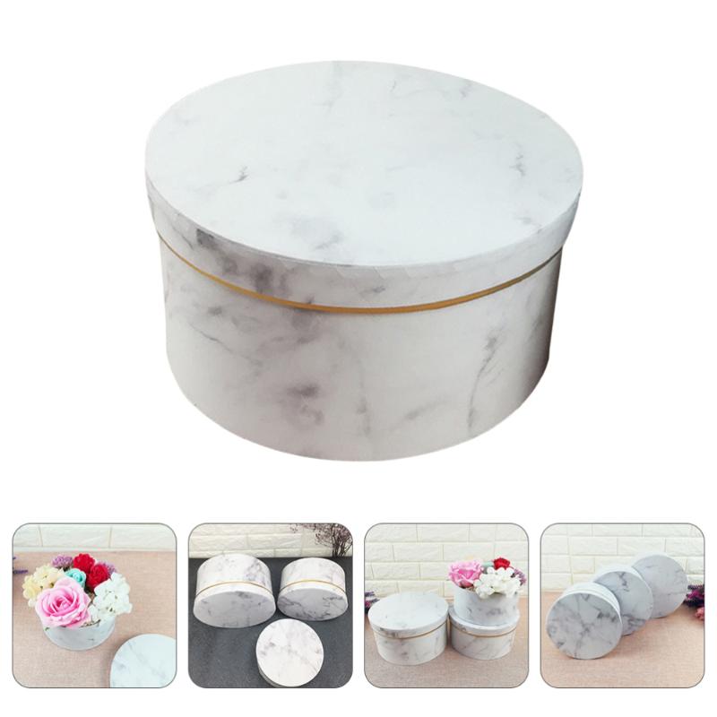

1pc Gift Box Gilding Marble Storage Box Fresh Flowers Storage