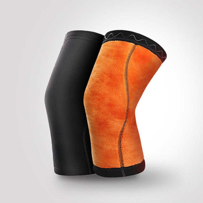 

2PCS Milk Silk Fleece Knee Pads Warm Thick Elastic Compression Leg Joint Pain Support for Artistst Men Women Kneepad Warmers, Half furry black