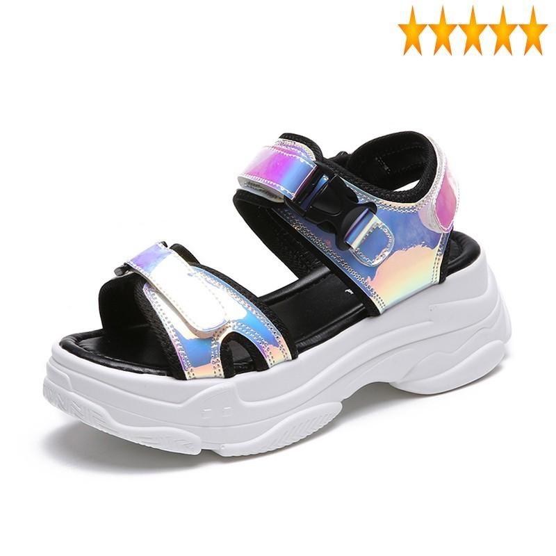 

Women 2021 Summer Wedge Shoes Fashion Open Toe Beach Gladiator Sandals Casual Outdoor Platform Thick Bottom Sandalias