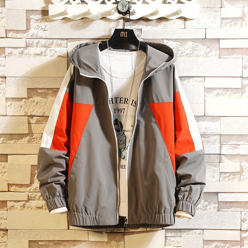 

2021 New Janpan Style Print Spring Autumn Sport Outdoor Black White Jacket Men's Streetwear Clothes Plus Asian Size M-5xl Dp1w, 026 1