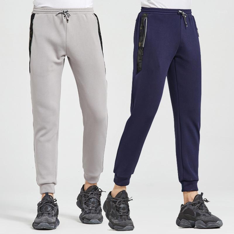 

Outdoor Casual Fleece Overalls Pants Men Autumn and Winter Running Jogging Loose Solid Color Fashion Ankle-Length Stretchy Pants1, Men-light gray