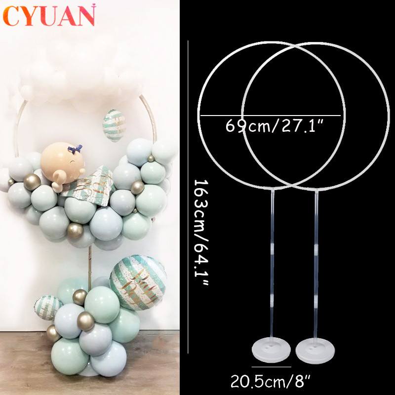 

2set Circle Balloon Arch Frame Balloons Stand Holder Kit Wedding Decorations Baloon Birthday Party Decorations Kids Baby Shower Y0107