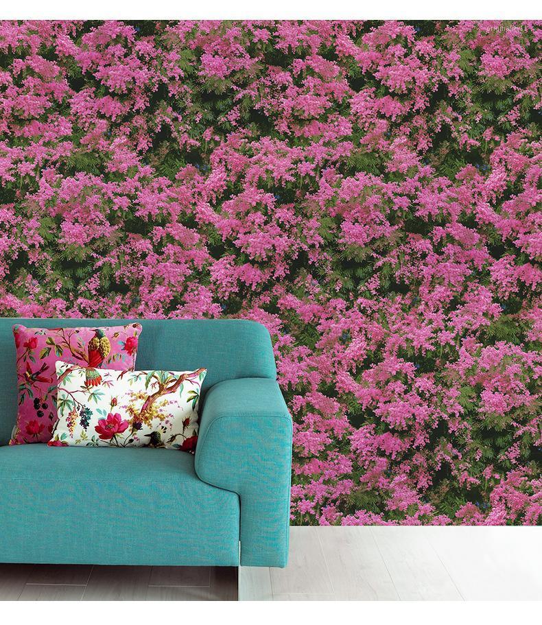 

Rose wallpaper, for women's garden, living room bottom, dining room, porch, clothing shop, simple modern1, 0.53x10m