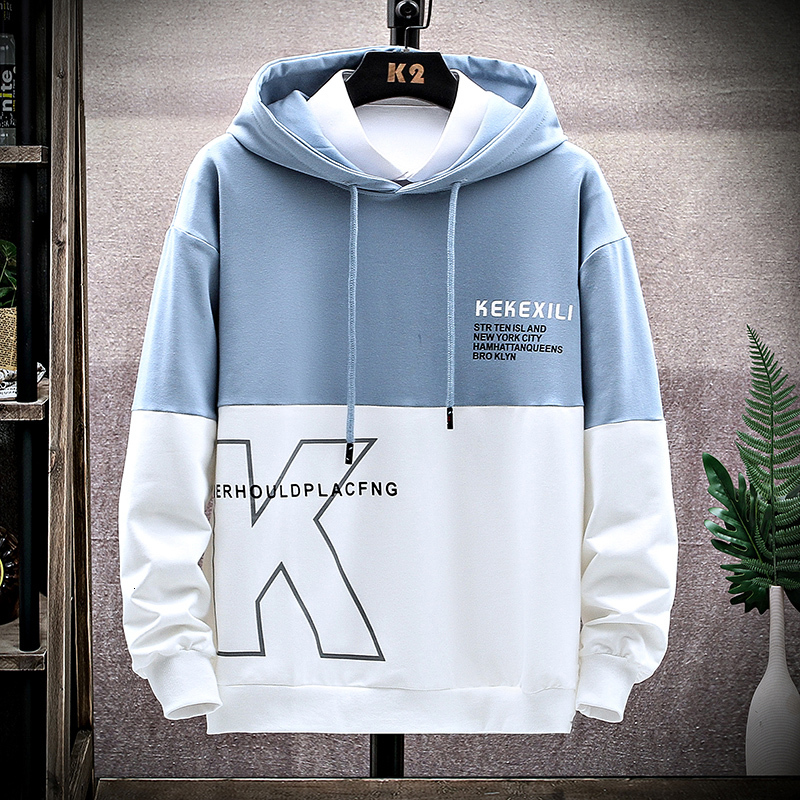 

2021 New Hip Hop Hoodies Men's Fashion Printing Hooded Sweatshirt Men Streetwear Camo Hoodie Mens Hoody Zfx4, Sky blue