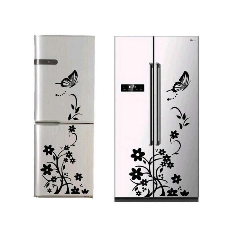 

Creative butterfly flower refrigerator wallpaper home decoration mural DIY art decal children's room kitchen sticker