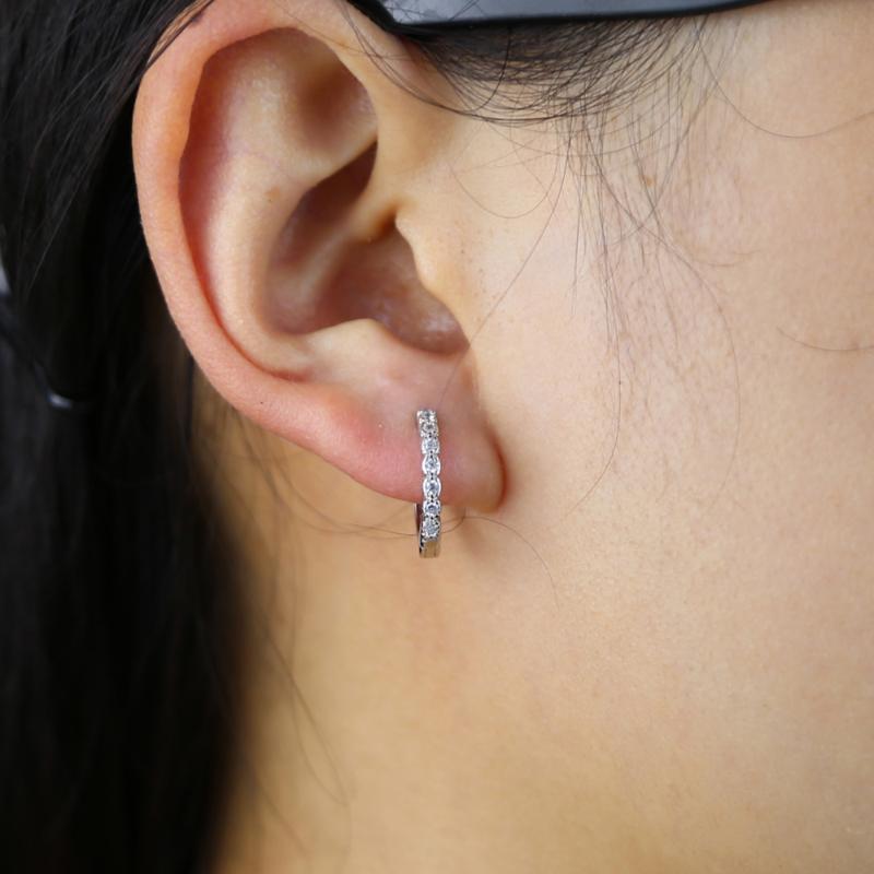 

Hoop & Huggie Small Earrings 925 Sterling Silver Circle Earring For Women Men Ear Rings Clip Wedding Jewelry