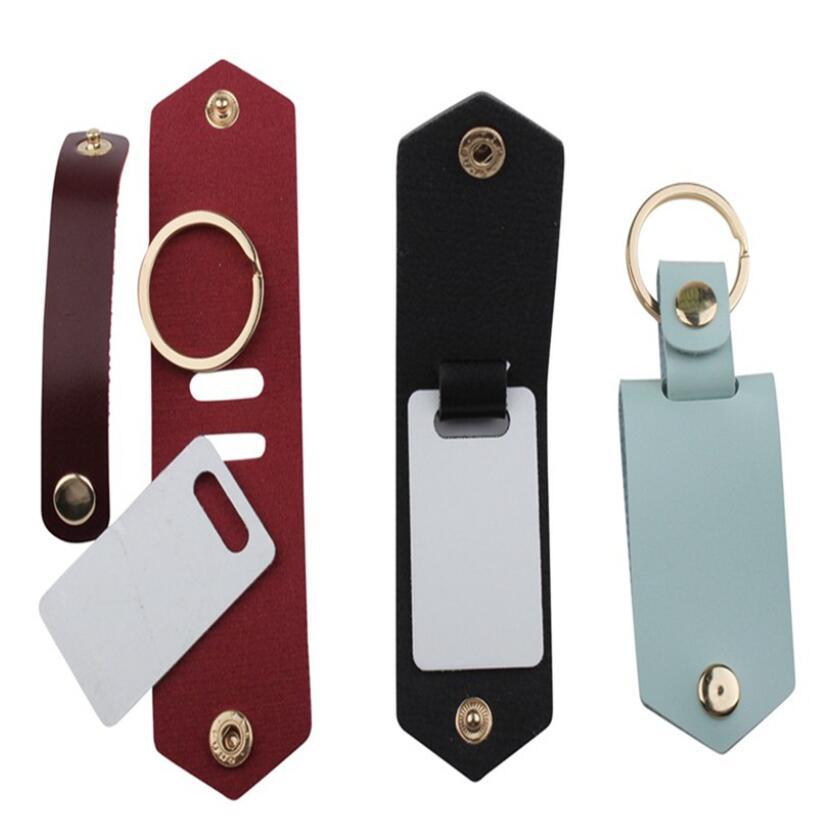 

Sublimation Transfer Photo Sticker Keychain Party favor Gifts for Women Leather Aluminum Alloy Car Key Pendant Gift WJY591