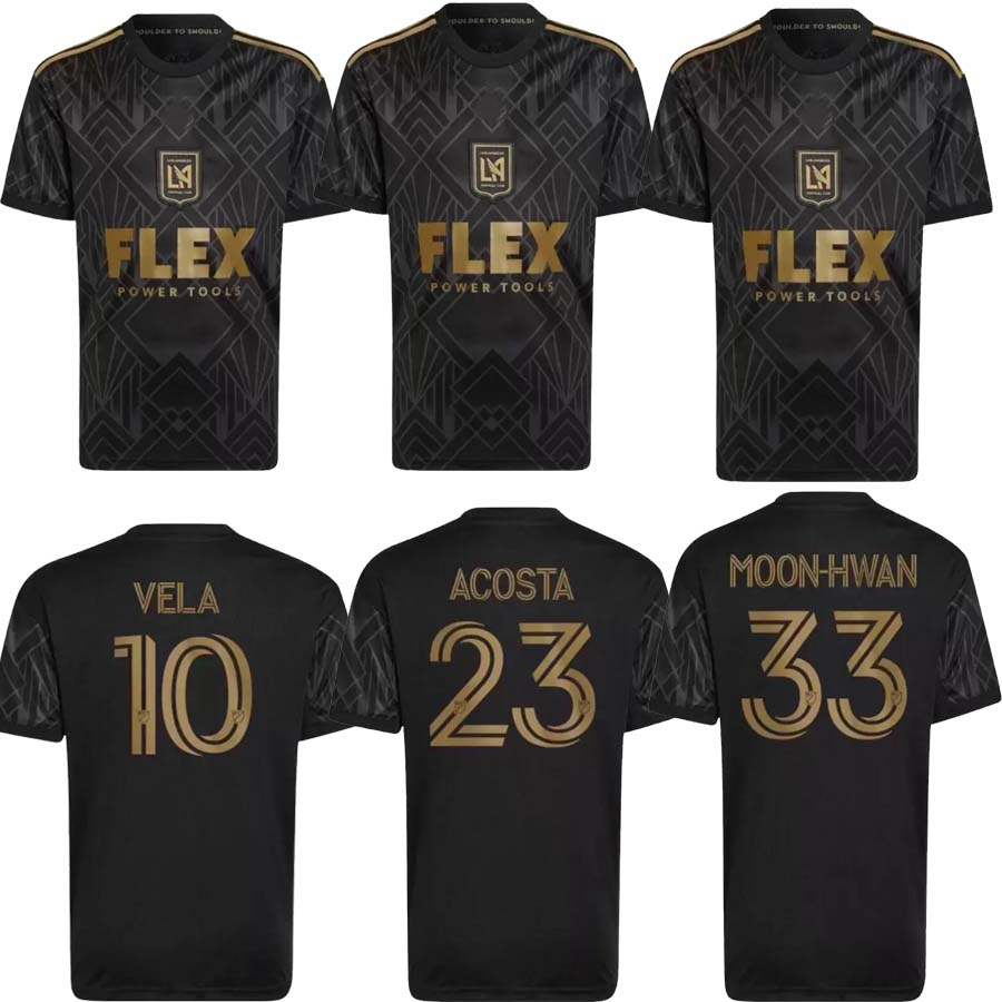 

2022 2023 Los Angeles FC Soccer Jersey LAFC #9 ROSSI #10 VELA Home Away Uniform Mens #7 BLESSING MOON-HWAN KAYE Football Shirt, Black