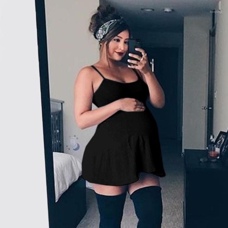 

Summer Maternity Dress Maternity Pregnancy Women's Ruffles Nursing Dress Strap Vest Breastfeeding Fashion vestido1, Blue