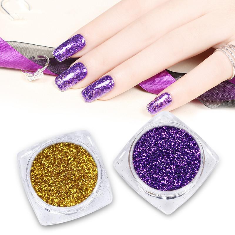 

2020 New Holographic Nail Glitter Powder Shining Sugar Nail Glitter Dust Powder Art Decorations Sticker Laser Tips