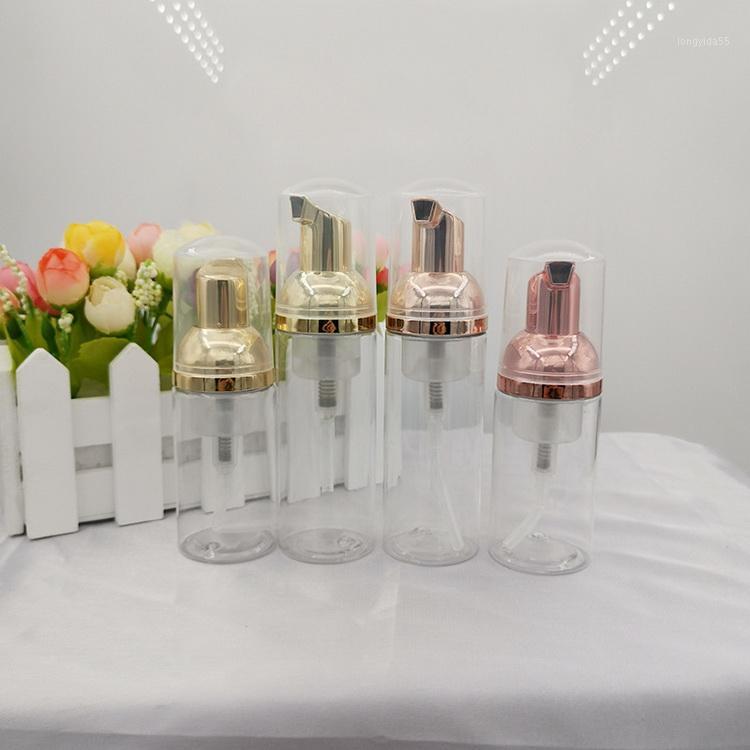 

300pcs 30/60/100ml Clear Plastic Liquid Soap Foam Bottles Foam Shampoo Lotion Containers Dispenser With Silver/Rose Golden Pump1