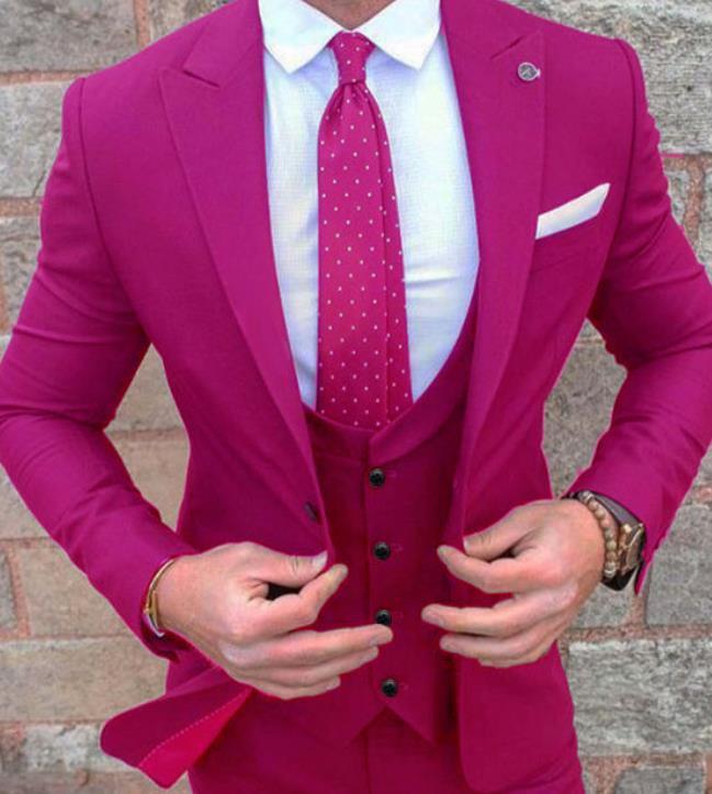 

Groom wedding suit purple / green / dark green men' suit best wedding men' three-piece (jacket + pants, Burgundy