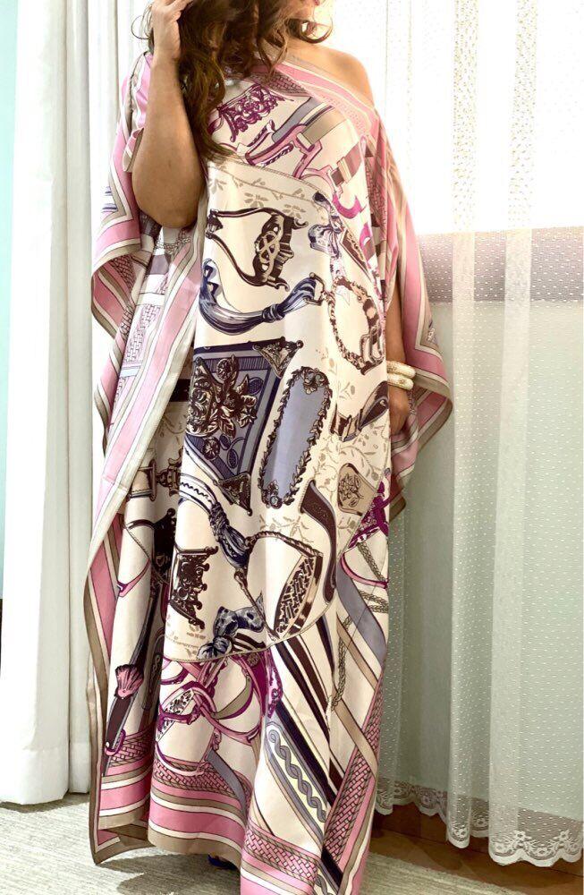 

Kuwait Exclusive 130cm*130cm Women Sexy Boho Summer Casual Chiffon Floral Evening Party Beach Long Maxi Dress