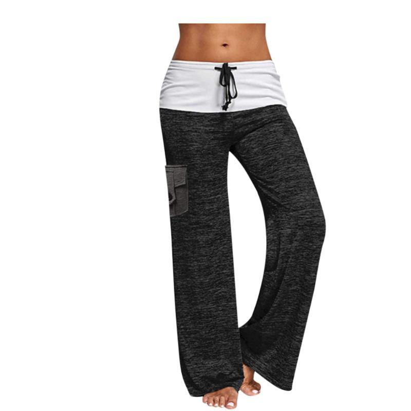 

#H30 Women Drawstring Wide Leg Pants High Waist Long Loose Leggings Casual Pants Yoga Trousers Leggings Women Streetwear, Green