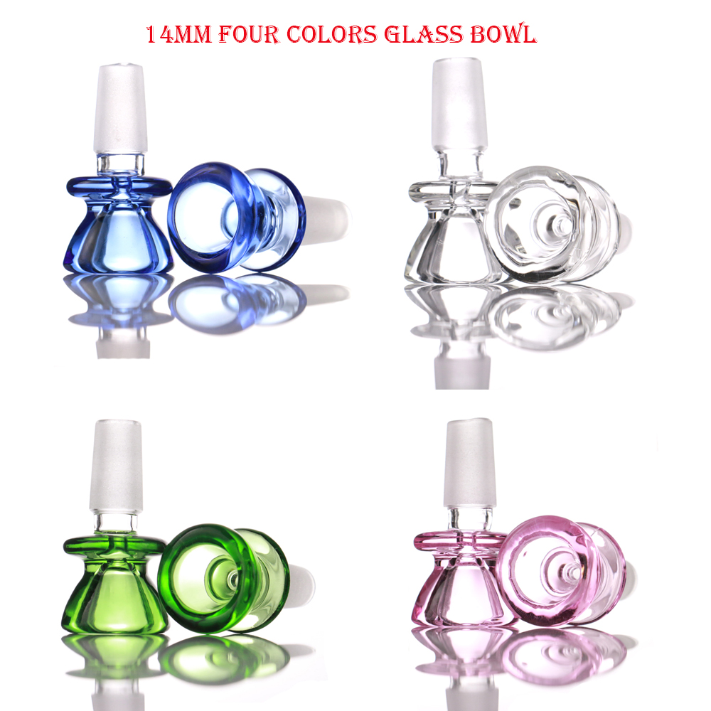 

accessories bowl for Glass Bong slides Funnel Bowls Pipes smoking color pink heady wholesaler oil rigs pieces 14mm 18mm