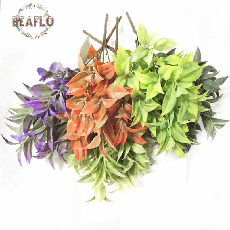 

1Bunch Plastic Artificial Plant Leaf Asplenium saxicola Rosent Arrangement Wedding Home Decorative1, Green