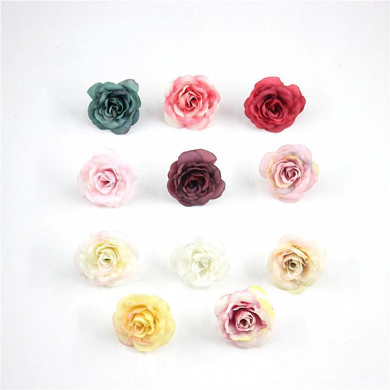 

10pcs/bag rich artificial flowers rose head DIY accessories1, White