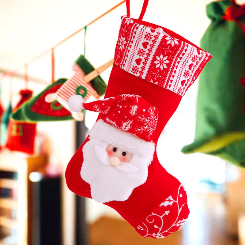 

Christmas Stocking, Small Snowman Santa Hanging Pendants Souvenir Bags Christmas Decorations
