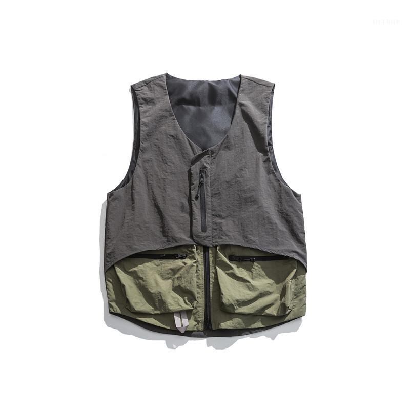 

Autumn Tooling Men's Multi-pocket Coat Outdoor Camping Working Climbing Travel Sports Youth Loose Vest Men Waistcoat1, Brown