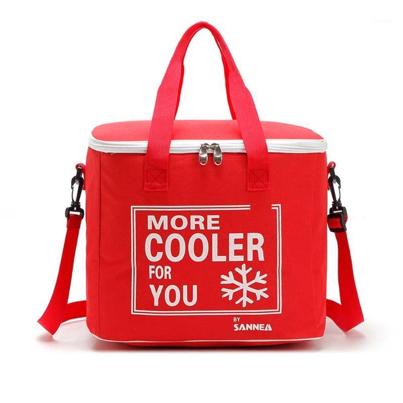 

Storage With Handles 20L Practical Large Capacity Cooler Lunch Bag Aluminum Foil Fashion Zipper Picnic Oxford Cloth Carry1, Blue