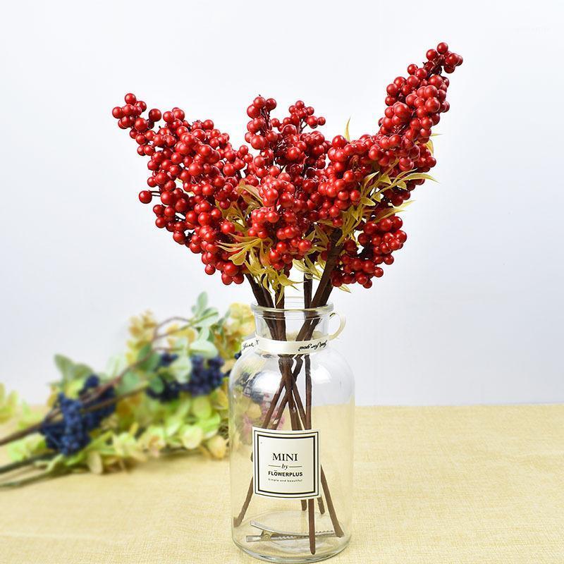 

Recommended Beans Branch Artificial Flowers Beans Red Christmas Berry Wedding Silk Flower Home Decoration1