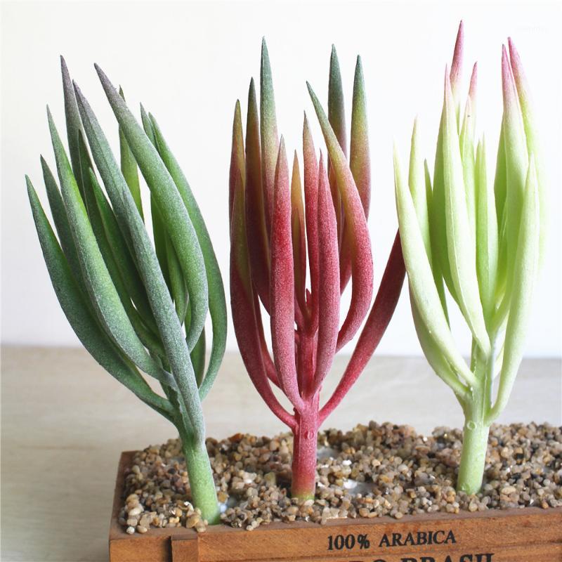 

23cm Artificial Succulent Plants DIY Flower Arranging Accessories Home Garden Office Decoration Wedding Party Flower Plants Wall1, Red
