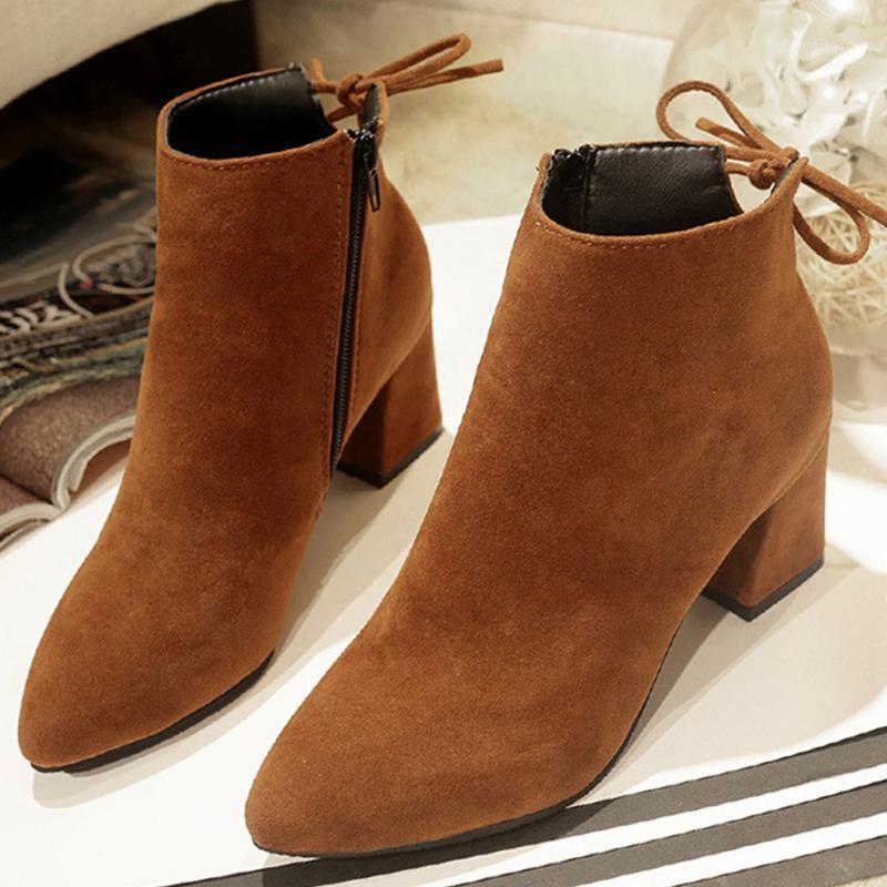 

Women Boots Pointed Toe Suede Ankle Boots for Women Shoes Plus Size High Heel Shoes Winter Autumn Zipper Causal Booties1, Wine red