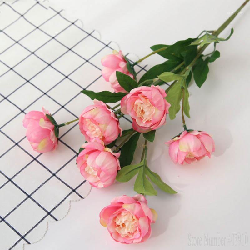 

7 heads exquisite peony high-grade artificial flowers wedding flower arrangement road lead home decoration fake flowers peony1