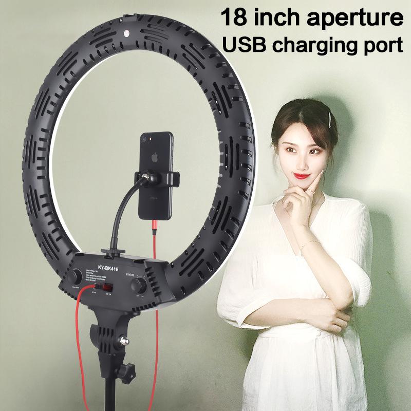 

Ring Light 18 inch Selfie LED Ring Lamp with Phone Holder Stand Photography Lighting Dimmable Video Light for Tiktok Makeup Live