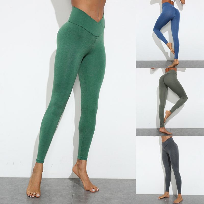 

Ladies Yoga Seamless Peach Slim Hip Leggings High Waist Fitness Leggings Green  Size1, Gray