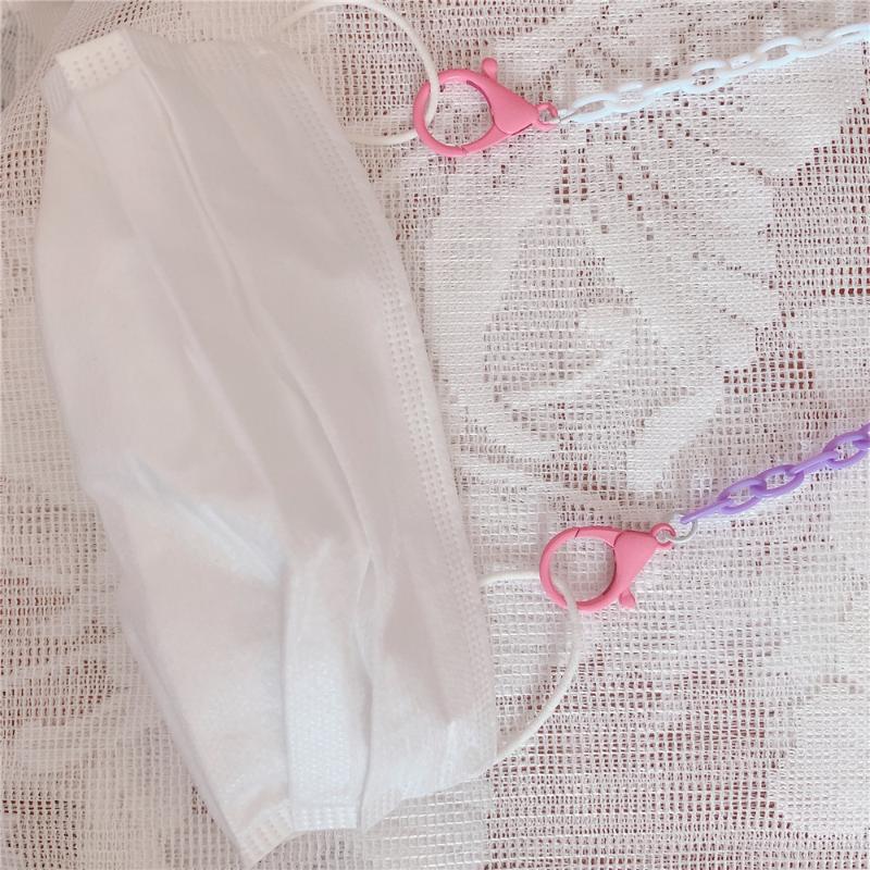 

New Adjustable Length Anti-lost Mask Chain for Women Neck Chain Accessories Acrylic Necklaces Strap Holder for Women Kids Safety