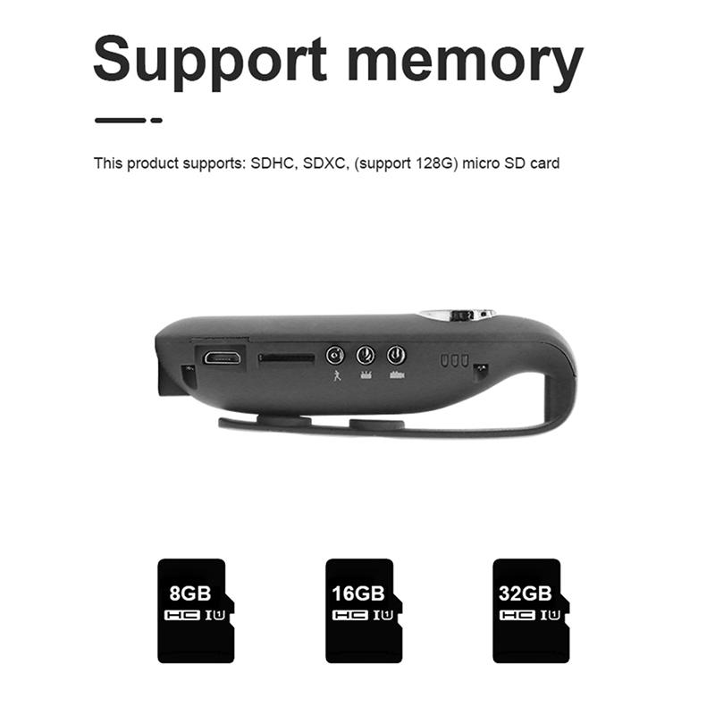 

130 Degree Mini Camcorder Dash Cam Body Motorcycle Bike Motion Camera US PLUG Support Motion Detection R20 HD 1080P