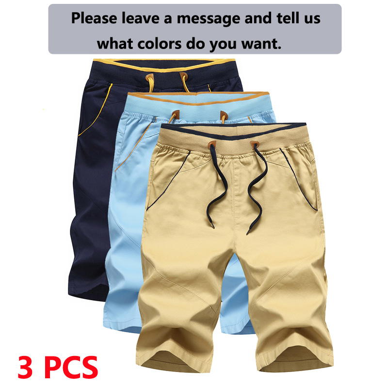 

2021 3 Taps/batch Short New Summer Style of Men Shorts in Cotton Boardshorts Solid Homme Quality Electric Belt IQKJ, 3 pcs