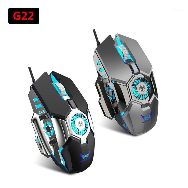 

G22 Professional 1.5m Wired Gaming Mouse 6 Buttons 6400 DPI Optical Computer Mouse Gamer Mics with Fan Macro Programming for PC1