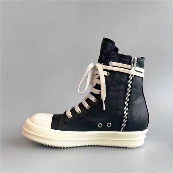 

2020ss High top black and white Wax canvas TPU Fragrant sole flats trainer hip Hop Street Rock Boots