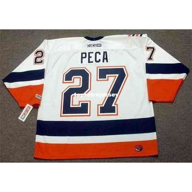 

Wholesale Mens Michael Peca 2001 Ccm Home Cheap Retro Hockey Jersey, White