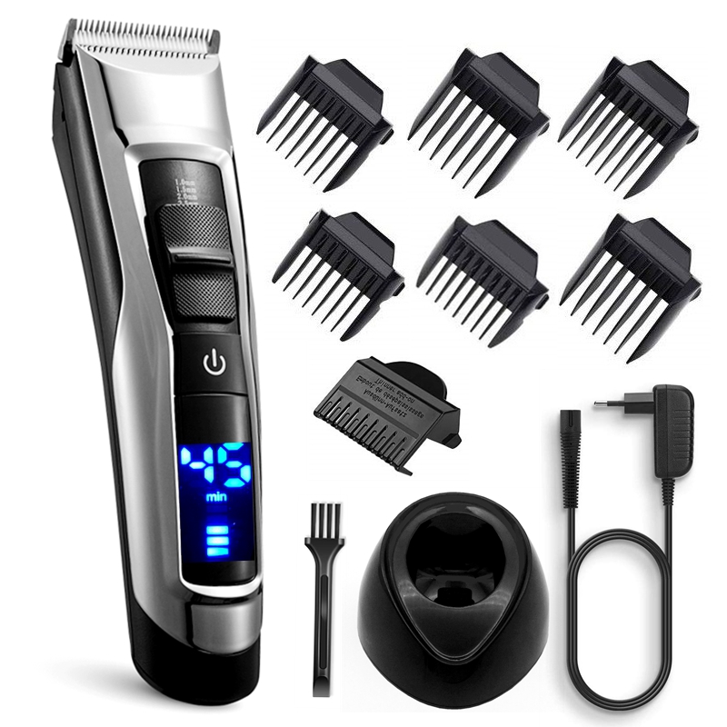 

hair clipper professional men rechargeable hair trimmer electric rotary trimer hair cutter machine LCD adults children