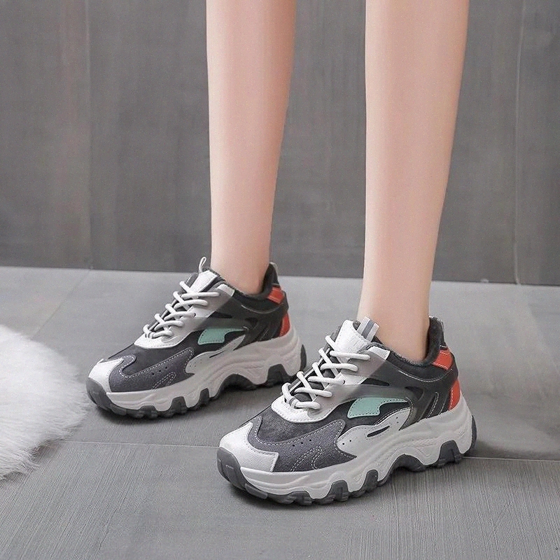 

Plush Platform Sneakers Women Shoes Winter Vulcanized Shoes Casual Thick Sole Sneakers Women Chunky Trainers Zapatos Mujer #ug0W