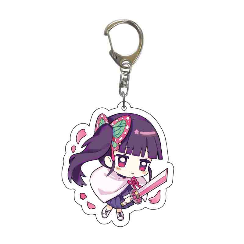 

Key Chain Woman Kamado Nezuko Keychain Mans Keyring Acrylic Key Rings Creative Sleutelhanger Cute Demon Slayer Kimetsu No Yaiba
