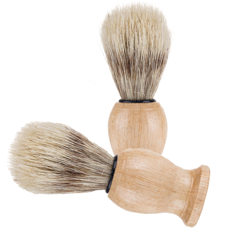 

Nylon Material Woody Beard Brush Bristles Shave Tool Man Male Shaving Brushes Shower Room Accessories Clean Home 5wm N2