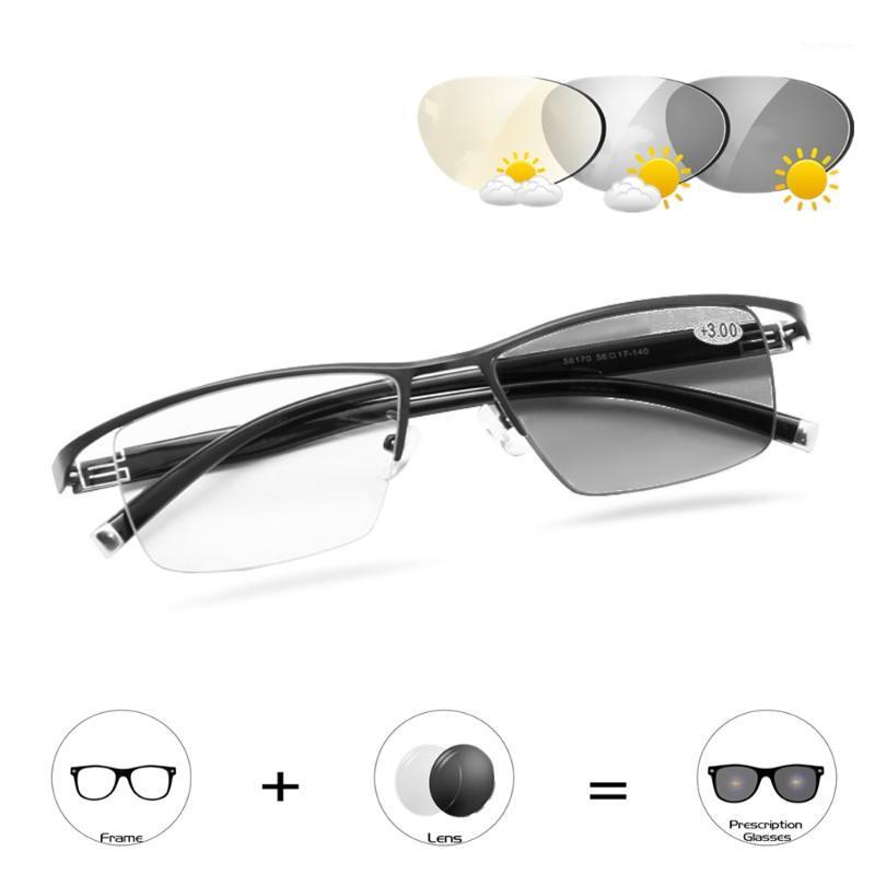 

Transition Photochromic Progressive Multi Focus Reading Glasses Varifocal No Line Gradual Lens +Rx Farsighted from 0 to +4001