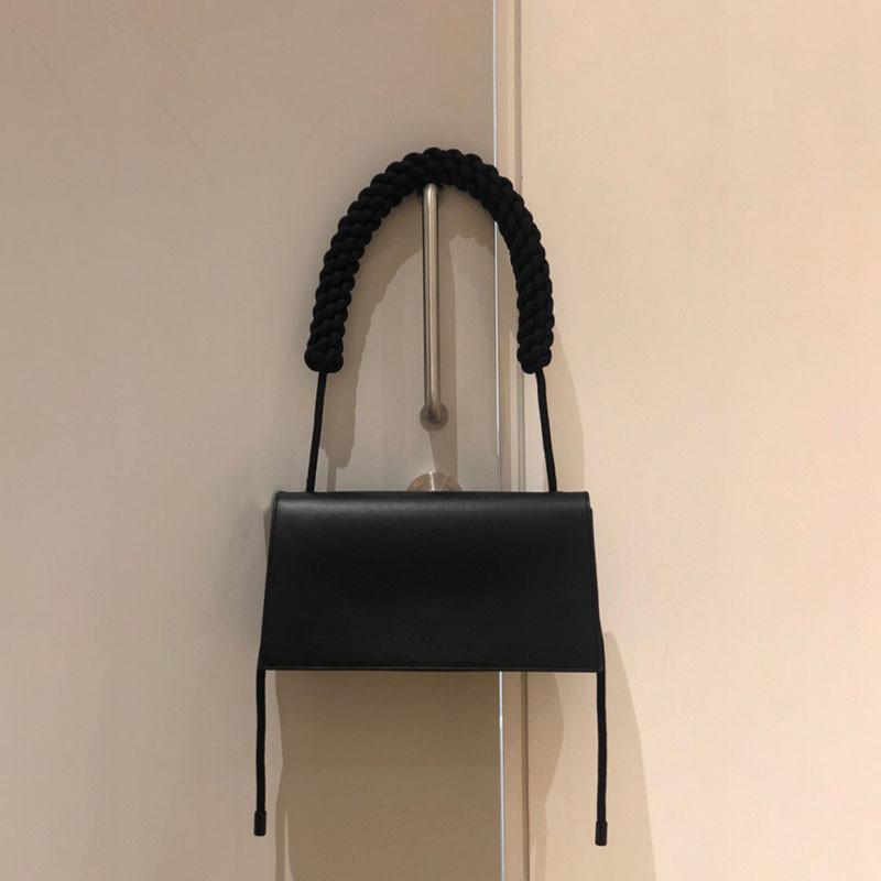

Fashion Woven Strap Women Shoulder Bags Designer Handbag Luxury Pu Leather Messenger Bag Lady Small Falp Female Square Purses, Black