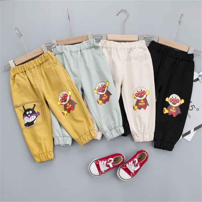 

2020 NEW boy pants kids spring autumn Clothes children trousers for baby boys pants woven cartoon long pants 0-4 years LJ201012, Red