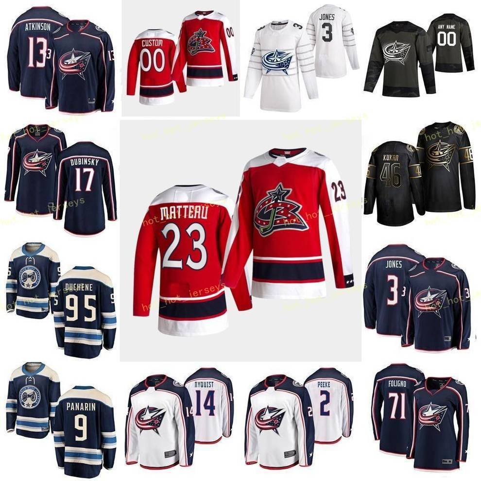 

Custom Columbus Blue Jackets Nash Riley 20 Nyquist Gustav 14 Peeke Andrew 2 Robinson Eric 50 Roslovic Jack 96 Men Women Youth Stitch, Black;red