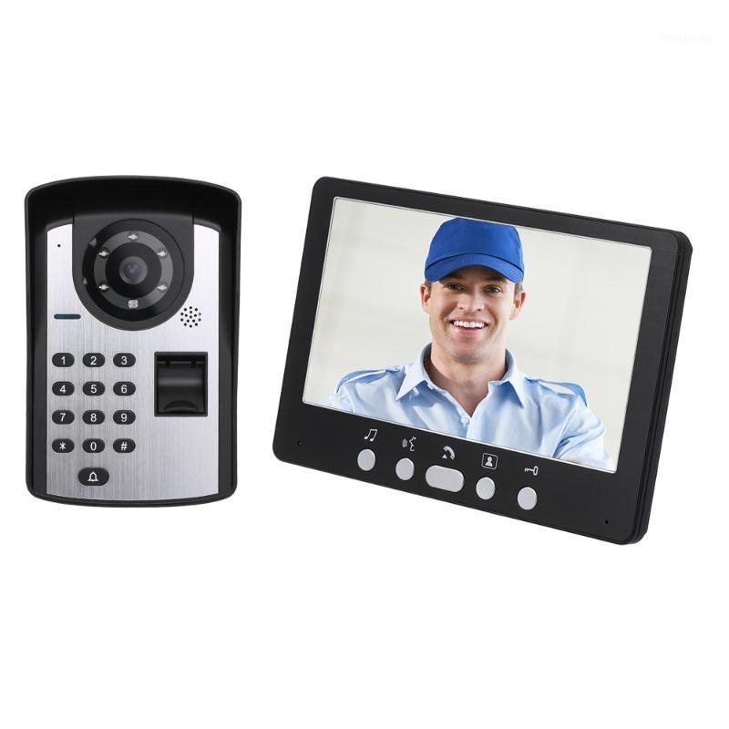 

Video Door Phone Doorbell Intercom System Fingerprint Password Remote Control HD Camera 7 Inch Monitor IR Night Vision1