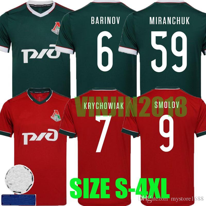 

2020 2021 Lokomotiv Moscow soccer jersey home THIRD RED 20 21 MIRANCHUK Zhemaletdinov Smolov Krychowiak Barinov football shirts top thailand, Home 1