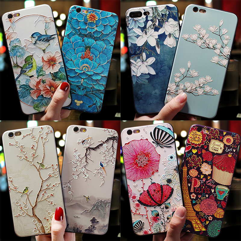 

Relief Flower 3D Emboss Silicone Cases For iPhone 13 12 11 Pro X XS XR Max Mini SE 2020 7 8 6 6S Plus 5 5S SE Back Covers Fundas