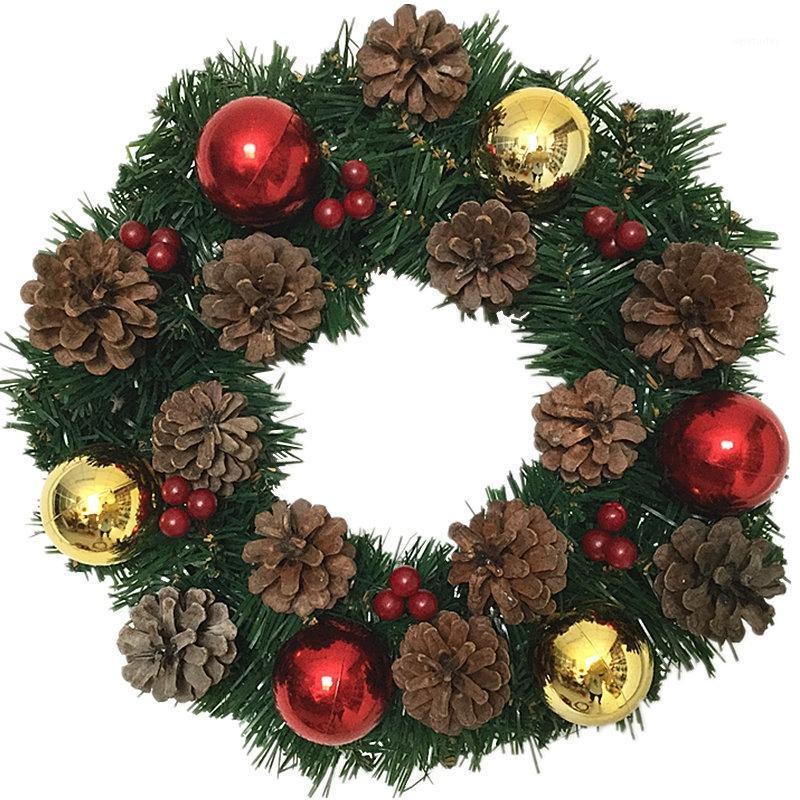 

Christmas Wreath Artificial Green Leaf Wreath Front Door Boxwood Wall Wall Party Decoration1, Multi